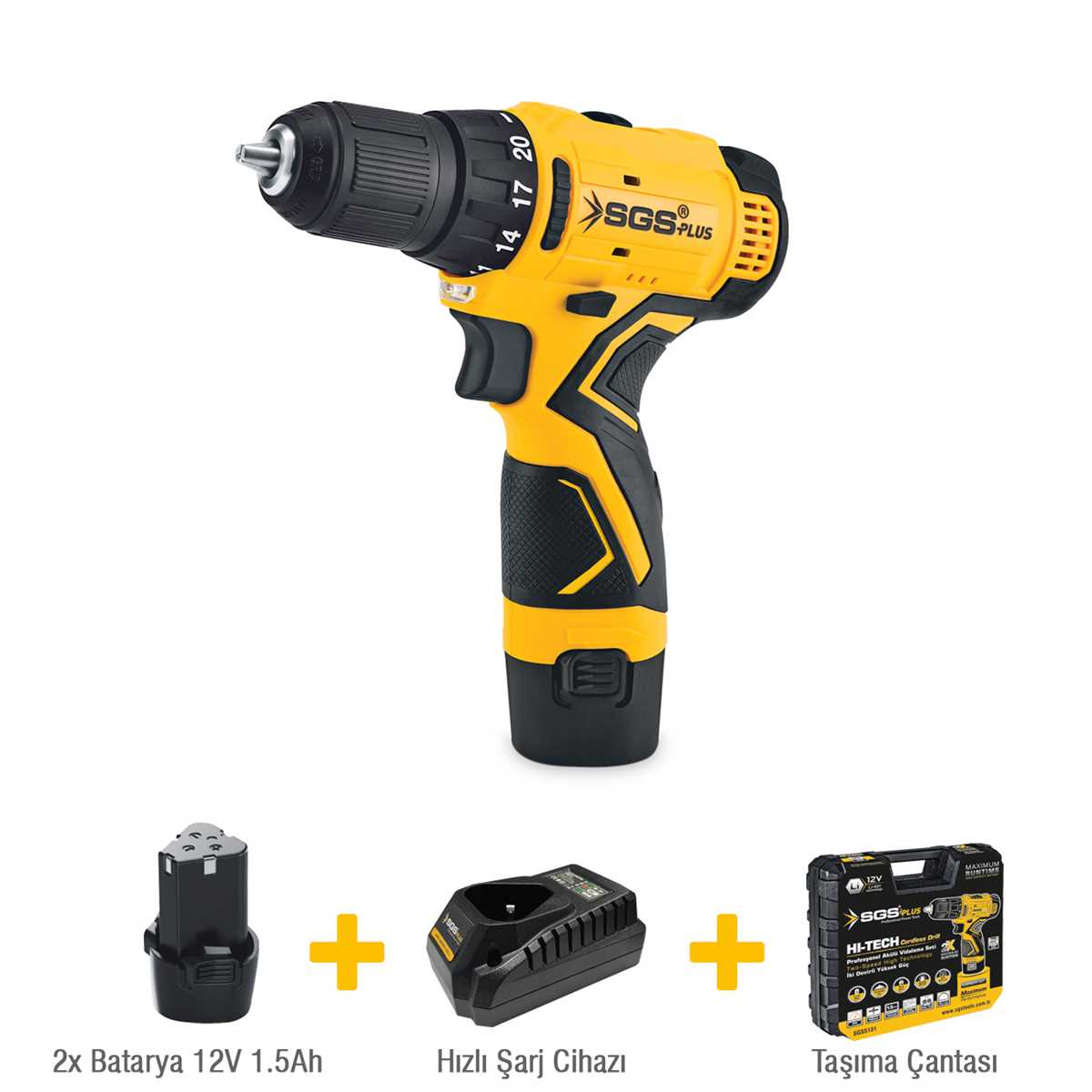 SGS Akülü Vidamala Seti 12 Volt (1.5Ah) (10/Koli)✓